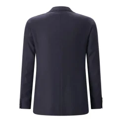 Canali Sakko mit Kaschmir & Seide blau Anzugjacke