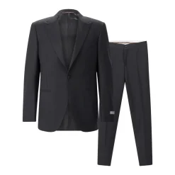 Canali Smoking aus Wolle schwarz Hosenanzug