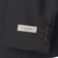 Canali Smoking aus Wolle schwarz Hosenanzug