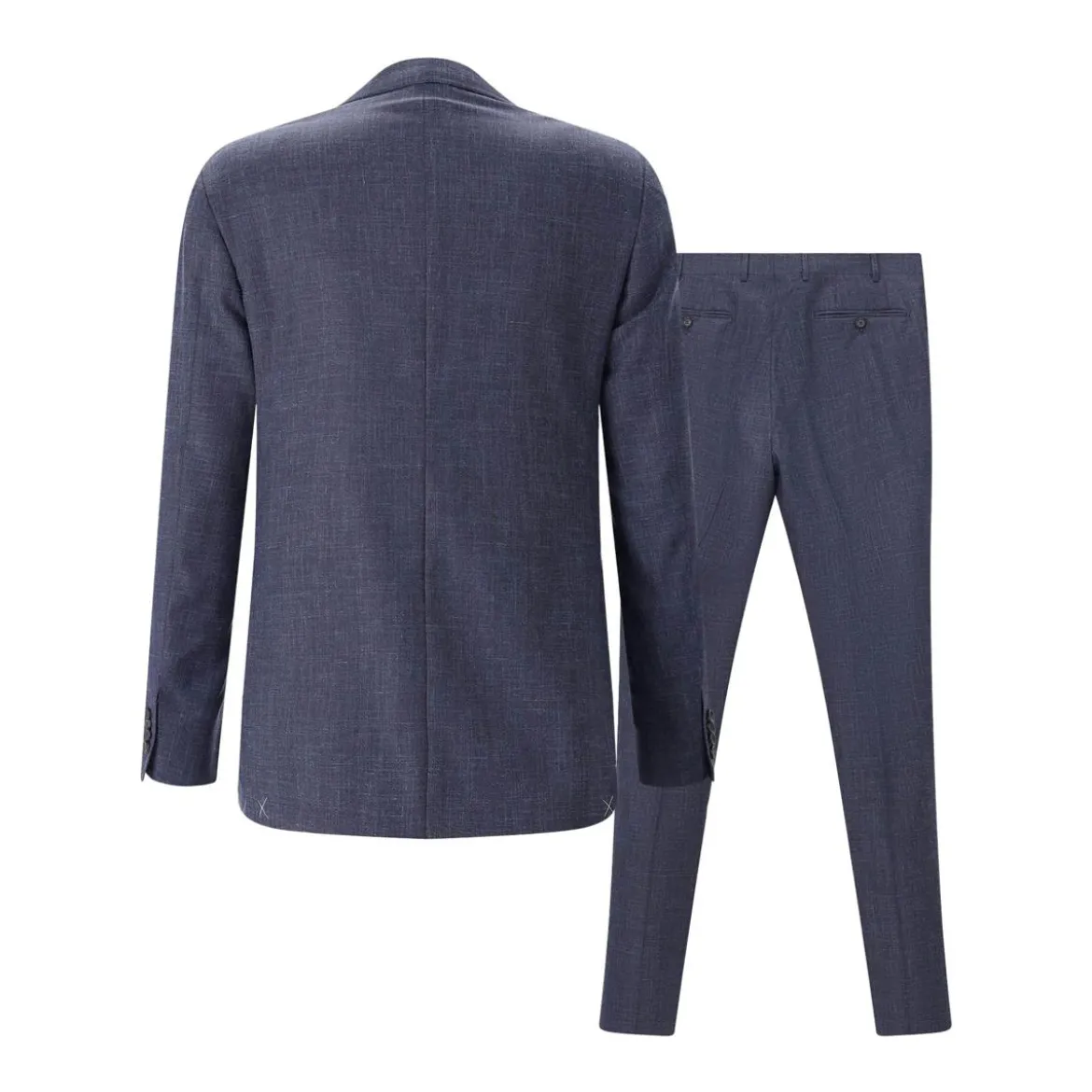 Canali Zweiteiliger Anzug Kei aus Wollmix blau Hosenanzug
