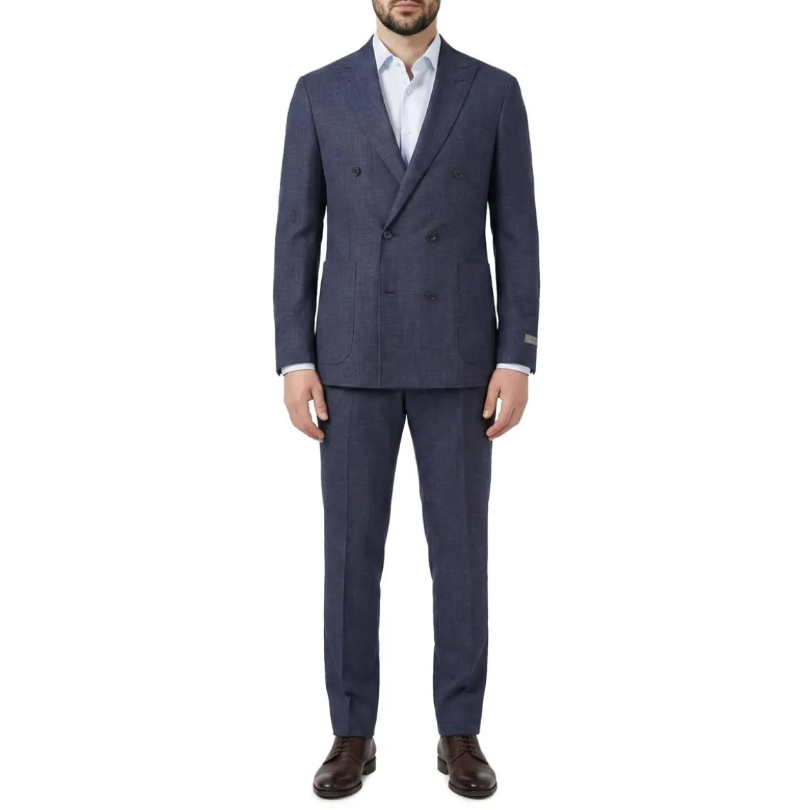 Canali Zweiteiliger Anzug Kei aus Wollmix blau Hosenanzug