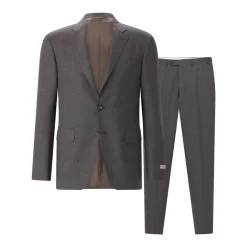 Canali Zweiteiliger Regular-Fit Anzug Kei braun Hosenanzug