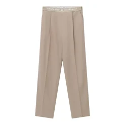 Casablanca Bundfaltenhose aus Wolle braun Stoffhose