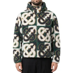 Casablanca Fleecejacke aus Woll-Mix grün Übergangsjacke