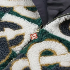 Casablanca Fleecejacke aus Woll-Mix grün Übergangsjacke