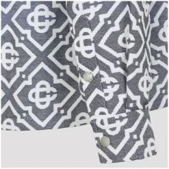 Casablanca Gradient Geometric Pattern Casual Jacket With Butt Grey Hemdjacke