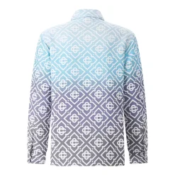 Casablanca Gradient Geometric Pattern Casual Jacket With Butt Grey Hemdjacke