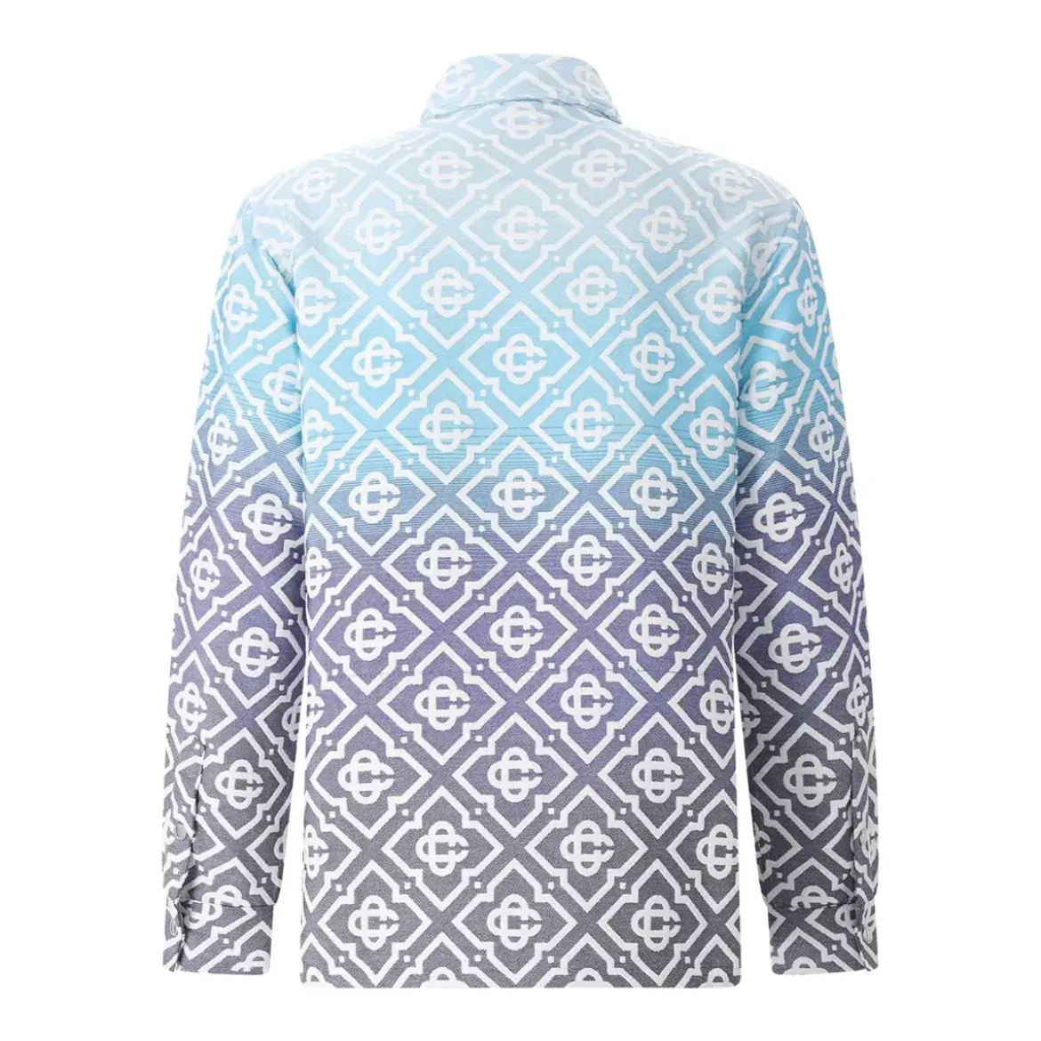 Casablanca Gradient Geometric Pattern Casual Jacket With Butt Grey Hemdjacke
