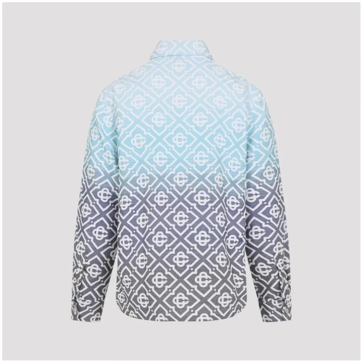 Casablanca Gradient Geometric Pattern Casual Jacket With Butt Grey Hemdjacke
