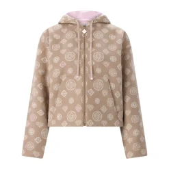 Casablanca Kapuzenjacke aus Schurwolle braun Daunenjacke