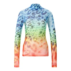 Casablanca Langarmshirt aus Mesh blau Longsleeve