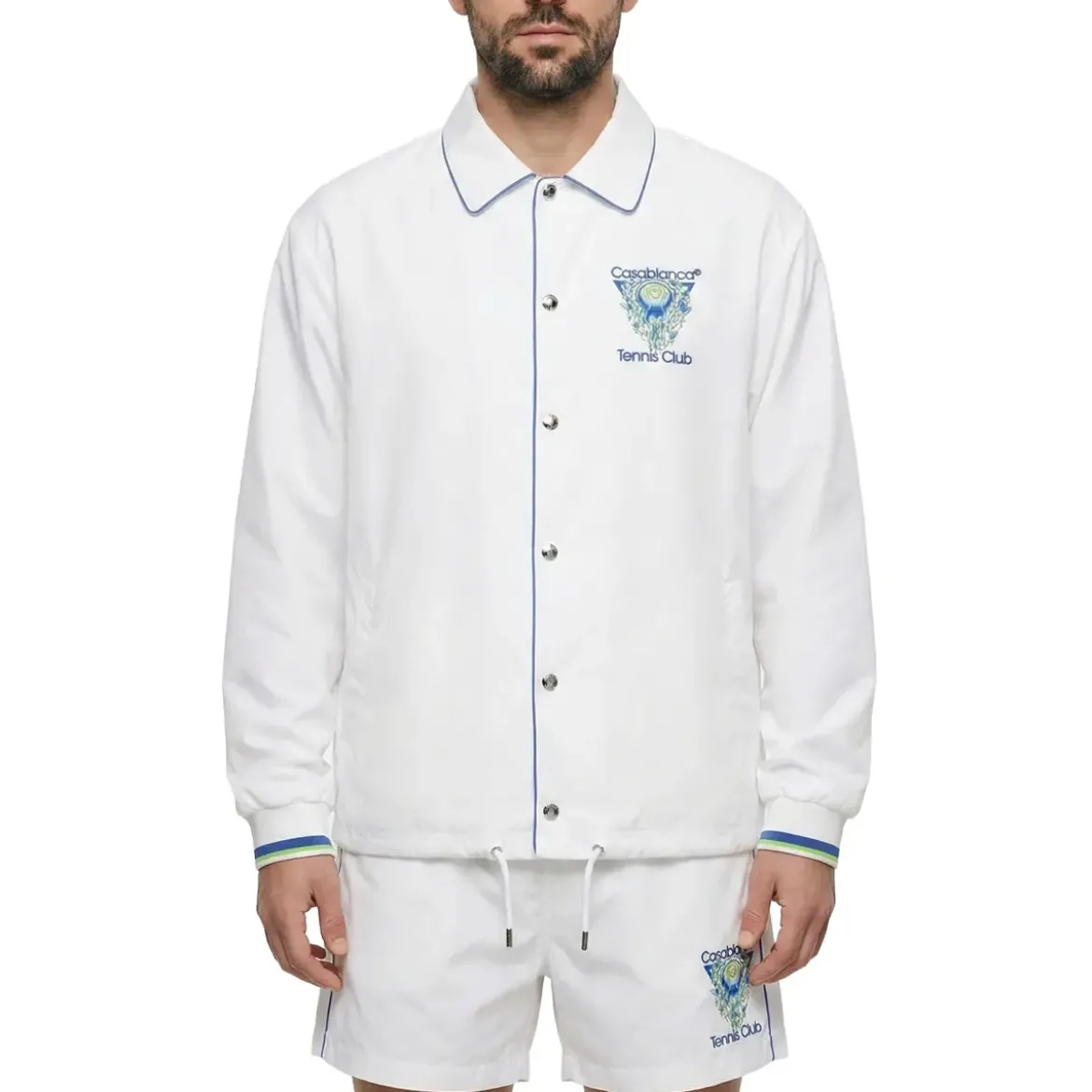 Casablanca Leichte Jacke mit Print weiß Übergangsjacke