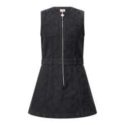 Casablanca Mini-Jeanskleid mit Logoprints Schwarz Minikleid