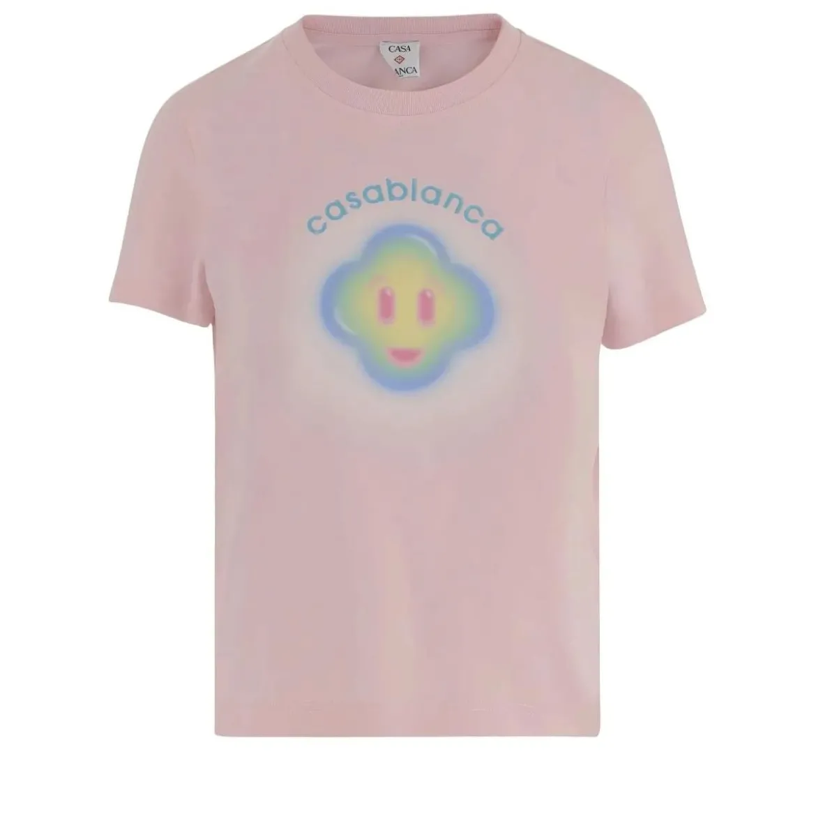 Casablanca Playful Logo Print Short-Sleeve T-Shirt In Soft Pi Pink T-Shirt