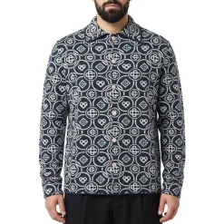 Casablanca Strickhemd aus Baumwolle blau Hemd