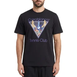 Casablanca T-Shirt aus Baumwolle schwarz T-Shirt