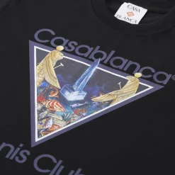 Casablanca T-Shirt aus Baumwolle schwarz T-Shirt