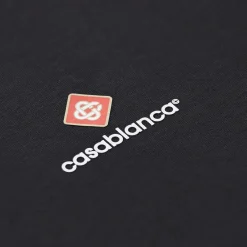 Casablanca T-Shirt aus Baumwolle schwarz T-Shirt