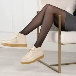 Chloé Allacciata Boots Eggshell Schnürschuhe