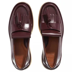 Chloé Jamie Moccasin Leather Bordeaux Loafer