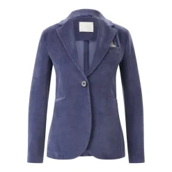 CIRCOLO 1901 Blazer aus Samt Blau Blazer