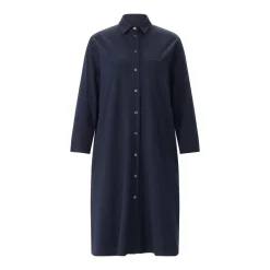 CIRCOLO 1901 Blusenkleid in Midi-Länge blau Hemdblusenkleid