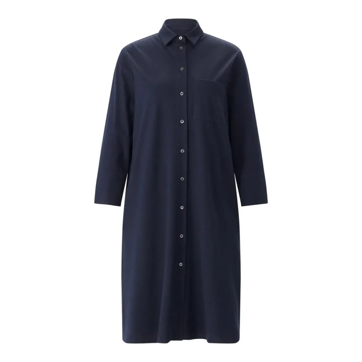 CIRCOLO 1901 Blusenkleid in Midi-Länge blau Hemdblusenkleid