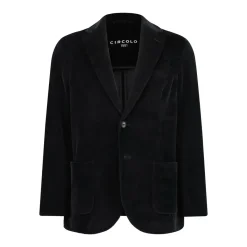 CIRCOLO 1901 Sakko aus Baumwoll-Velours Schwarz Anzugjacke
