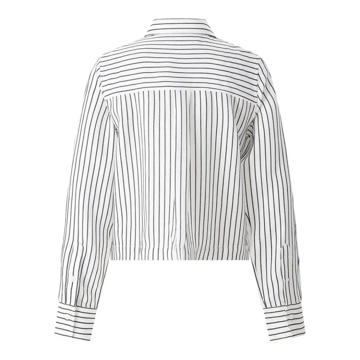 Closed Cropped Hemdbluse weiß Bluse