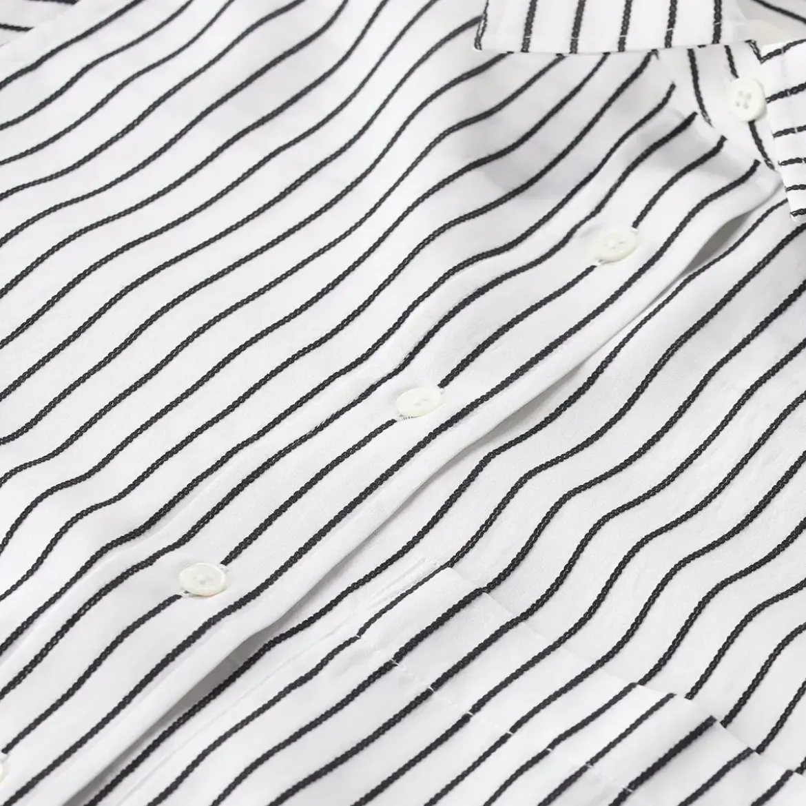 Closed Cropped Hemdbluse weiß Bluse