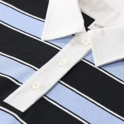 Closed Gestreiftes Langarm-Poloshirt mehrfarbig Poloshirt