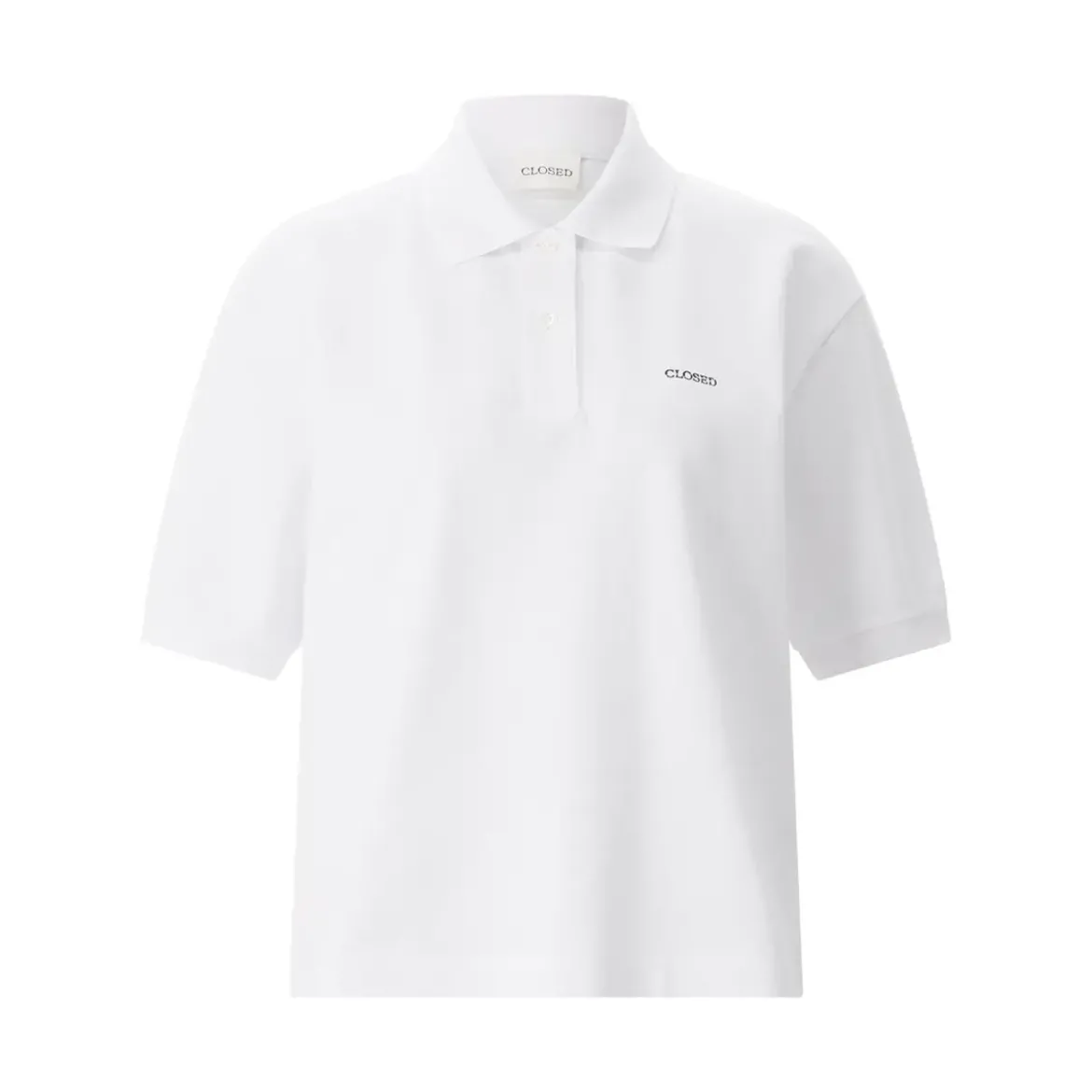 Closed Poloshirt mit Logo weiß Poloshirt