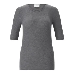 Closed T-Shirt aus Kaschmir-Mix grau Pullover