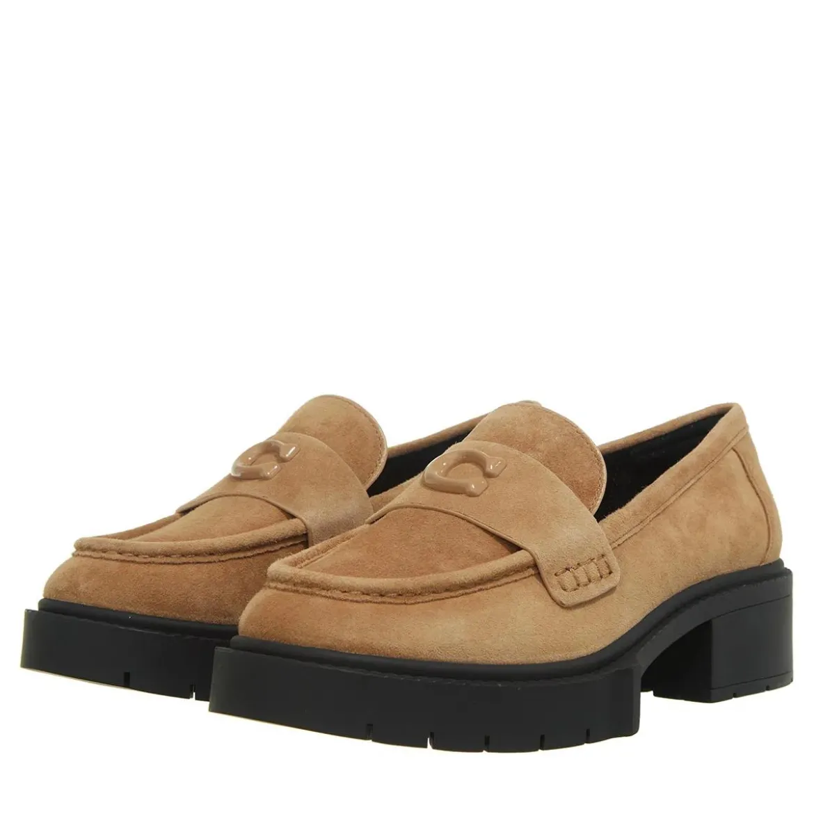 Coach Leah Suede Loafer peanut Loafer