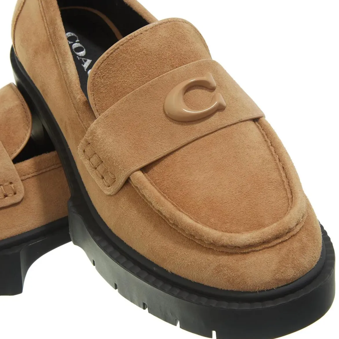 Coach Leah Suede Loafer peanut Loafer