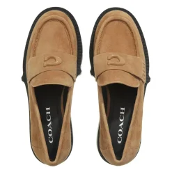 Coach Leah Suede Loafer peanut Loafer