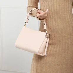 Coccinelle Boheme Grana Double Creamy Pin/Cola Hobo Bag