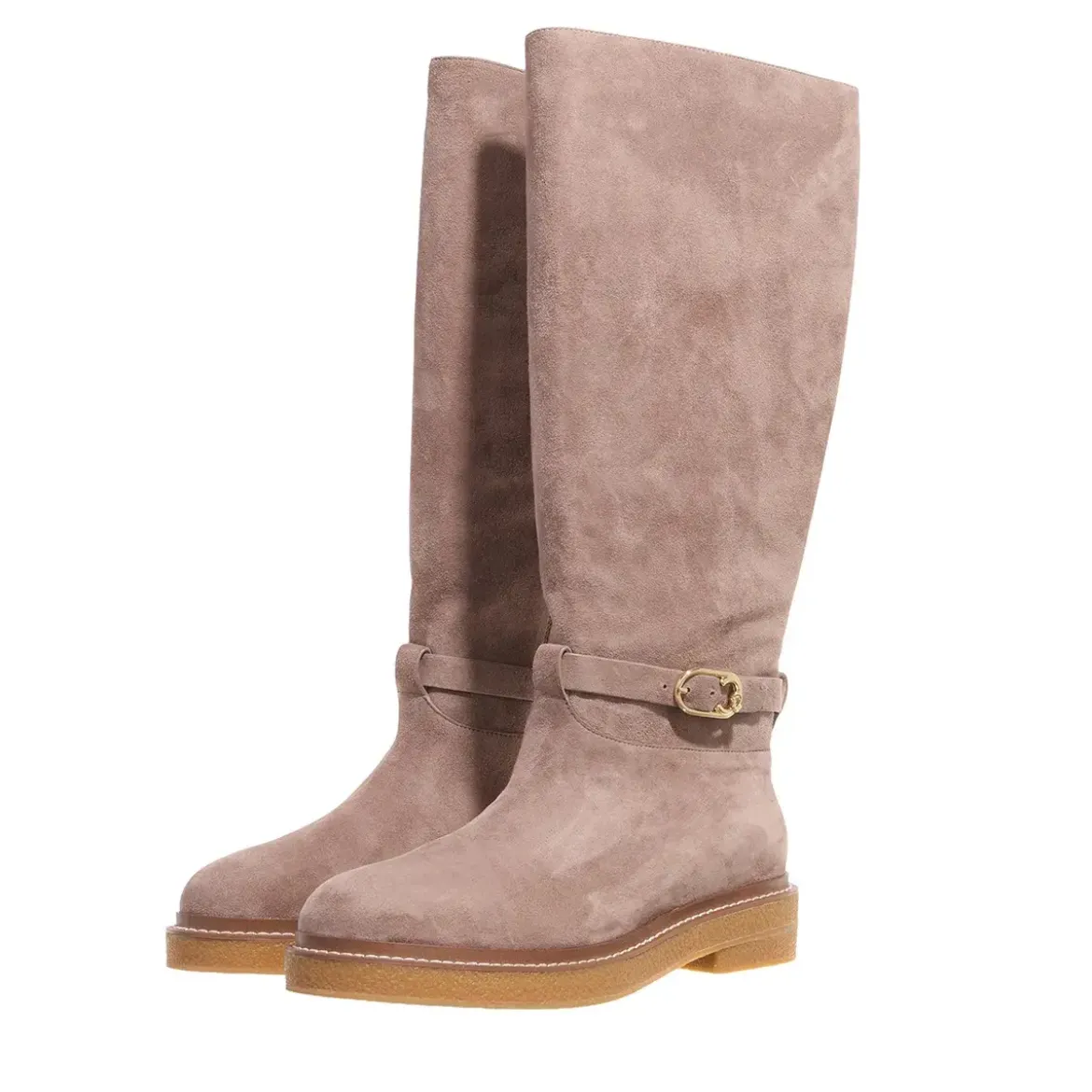 Coccinelle C-Saddle Suede Warm Taupe Stiefel