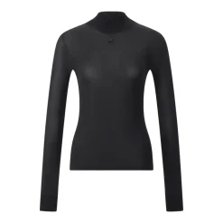 Courrèges Langarmshirt Reedition Second Skin schwarz Pullover