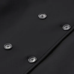 Courrèges Mantel aus Woll-Mix schwarz Wintermantel