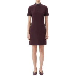 Courrèges Midikleid mit Vinylkragen rot Minikleid