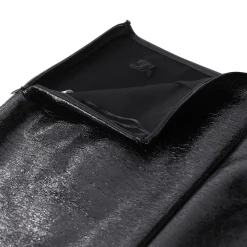 Courrèges Minirock Vinyl schwarz Minirock