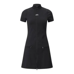 Courrèges Slim-Fit Minikleid aus Jersey Schwarz Minikleid