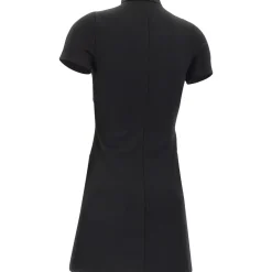 Courrèges Slim-Fit Minikleid aus Jersey Schwarz Minikleid