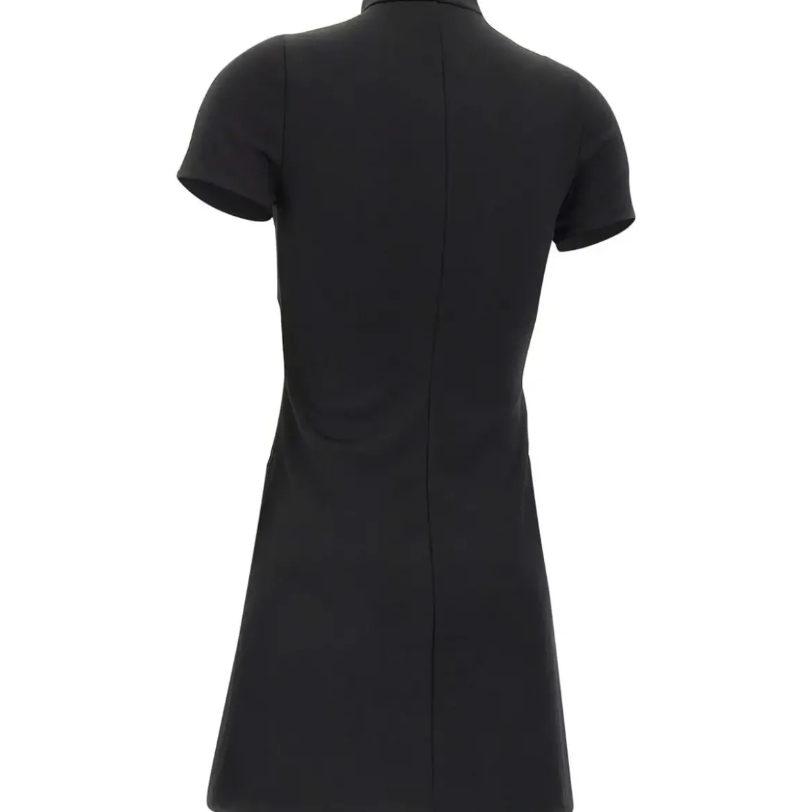 Courrèges Slim-Fit Minikleid aus Jersey Schwarz Minikleid