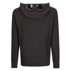 CP Company Hooded Open Sweatshirt Schwarz Strickjacke