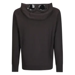 CP Company Hooded Open Sweatshirt Schwarz Strickjacke