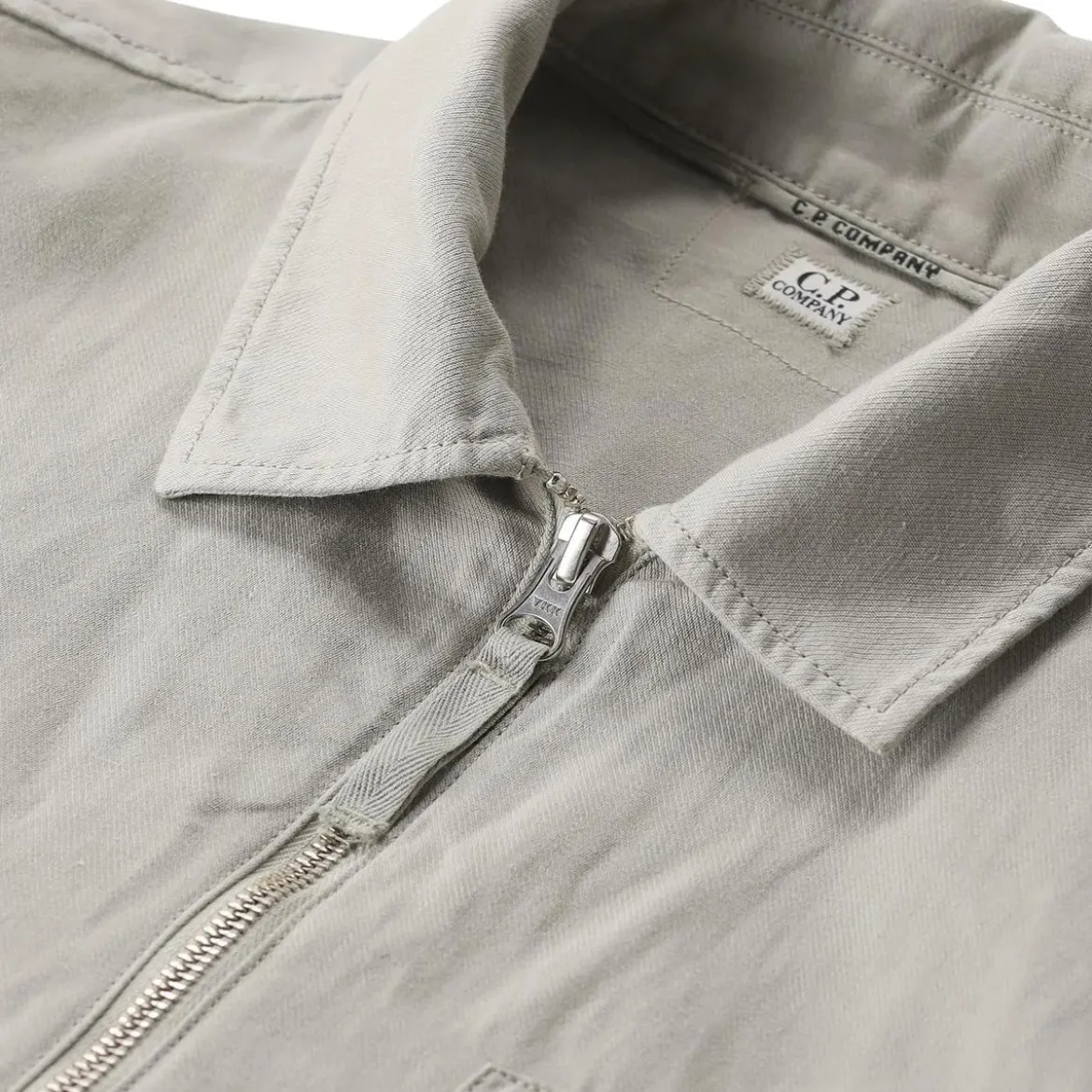 CP Company Leichte Jacke aus Baumwolle & Leinen grau Übergangsjacke