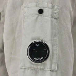 CP Company Leichte Jacke aus Baumwolle & Leinen grau Übergangsjacke