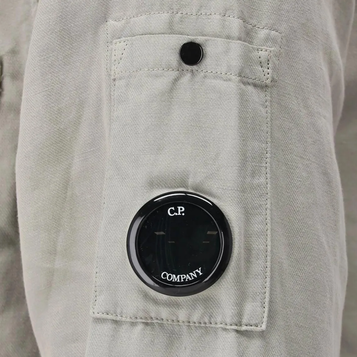 CP Company Leichte Jacke aus Baumwolle & Leinen grau Übergangsjacke